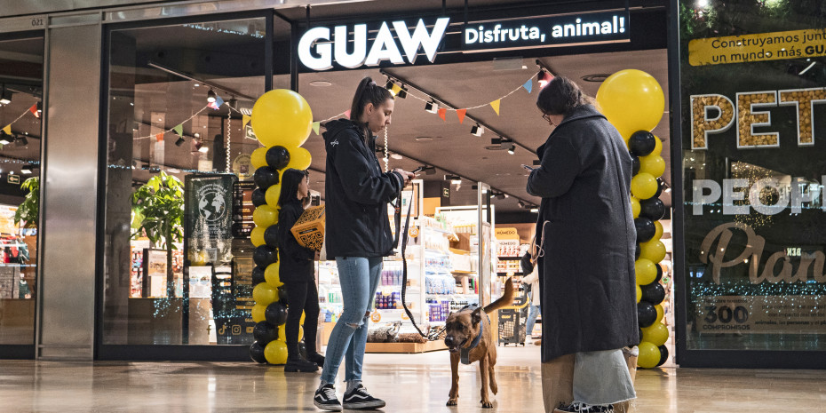 Pet humanisation and premium products continues to support pet care sales, pictured: the Guaw store in Madrid.